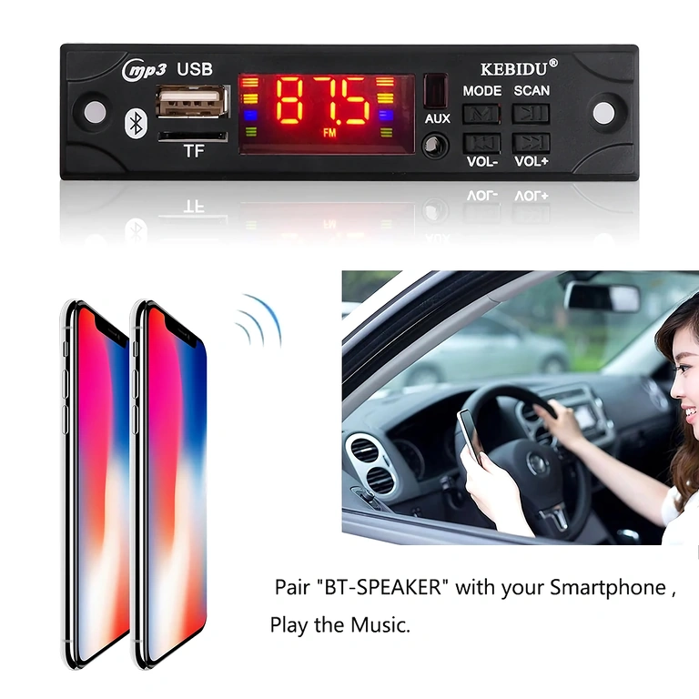 MP3 player αυτοκινήτου με θύρα SD, USB, ραδιόφωνο FM και τηλεχειριστήριο
