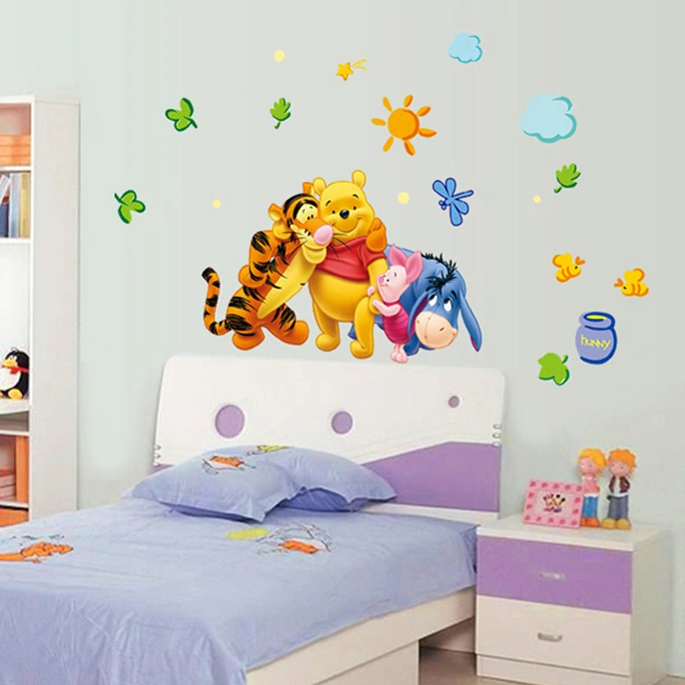 Αυτοκόλλητα Winnie the Pooh για διακόσμηση τοίχων σε παιδικό δωμάτιο