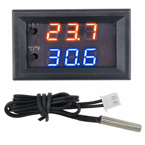 Ψηφιακό Θερμοστάτης με Αισθητήρα και Ρελέ 12V – Έλεγχος Θερμοκρασίας Εκκολαπτήρα, Αυγά, Ενυδρείο