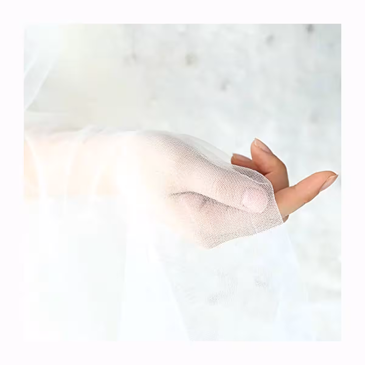 Κλασικός λευκός πέπλος για νύφη, μακρύς, κατάλληλος για εκκλησία