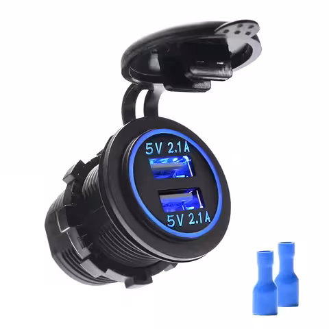 Πρίζα Αναπτήρα Αυτοκινήτου με Διπλό USB 12V/24V – Φορτιστής Πίνακα 2×2.1A με LED και Προστασία
