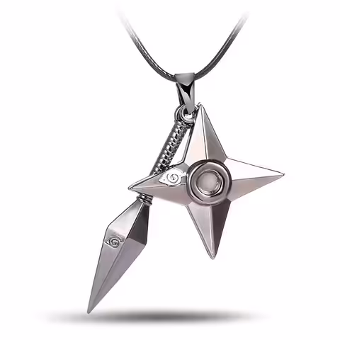 Αλυσίδα Cosplay Naruto Uzumaki με Kunai και Shuriken – Αξεσουάρ Anime