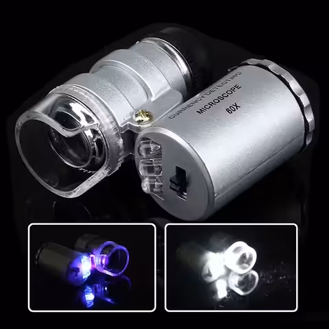 Μικροσκόπιο/Μεγεθυντικός Φακός 60x με LED και UV Φως – Συσκευή Έλεγχου Χρημάτων, Κοσμηματοπωλείου και Ρολογιού