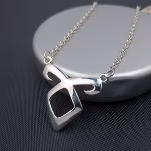 Μενταγιόν Κολιέ The Mortal Instruments City of Bones – Angel, Ασημένιο Κολιέ Fantasy