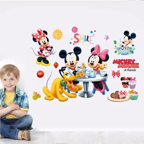 Αυτοκόλλητο Τοίχου Mickey Mouse – Αυτοκόλλητο Διακοσμητικό για Παιδικό Δωμάτιο ή Μωρό