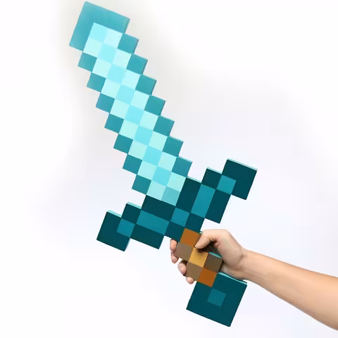 Σπαθί Minecraft με Διαμάντια – Παιχνίδι από Ελαφρύ EVA Foam, Ιδανικό για Παιδιά και Cosplay