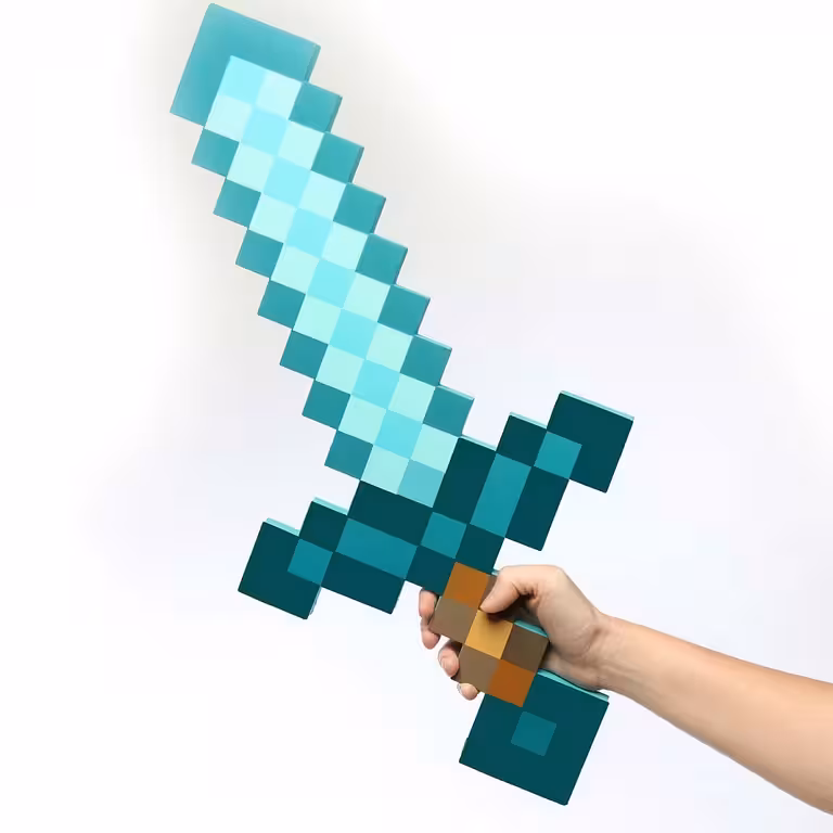 Σπαθί Minecraft με Διαμάντια – Παιχνίδι από Ελαφρύ EVA Foam, Ιδανικό για Παιδιά και Cosplay