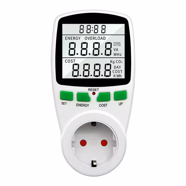 Ψηφιακό Wattmeter Επαγγελματικό για Μέτρηση Κατανάλωσης Ηλεκτρικής Ενέργειας στην Πρίζα
