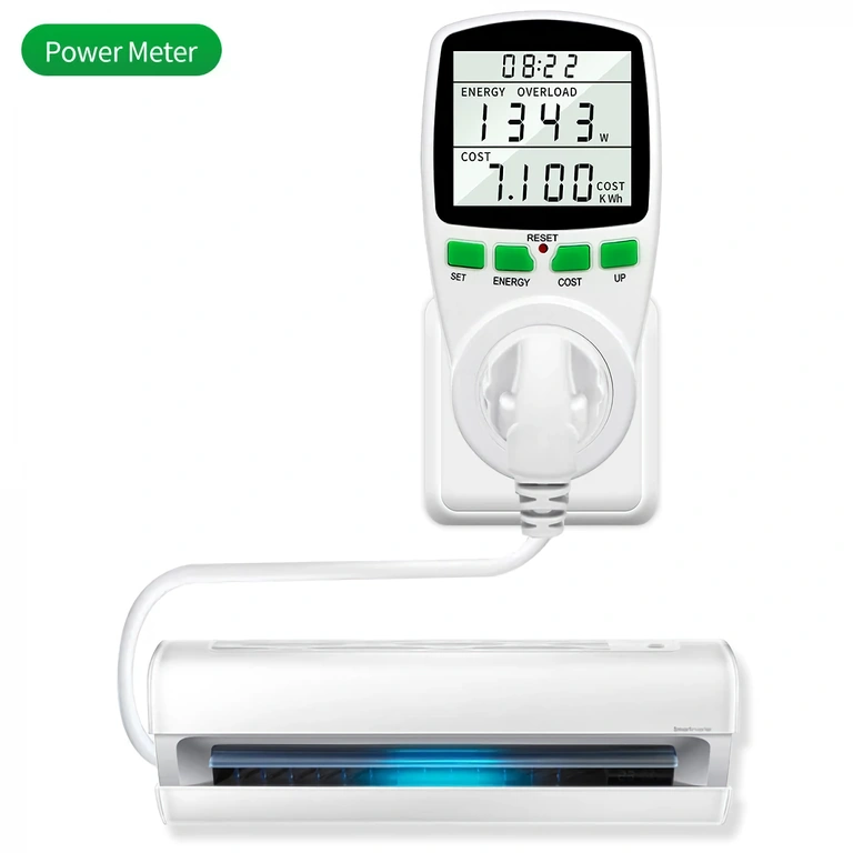 Συσκευή μέτρησης ηλεκτρικού ρεύματος για καταναλωτές συνδεδεμένους στην πρίζα
