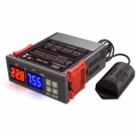 Ψηφιακός Θερμοστάτης-Hygrostat STC-3028 220V με Αισθητήρα Υγρασίας