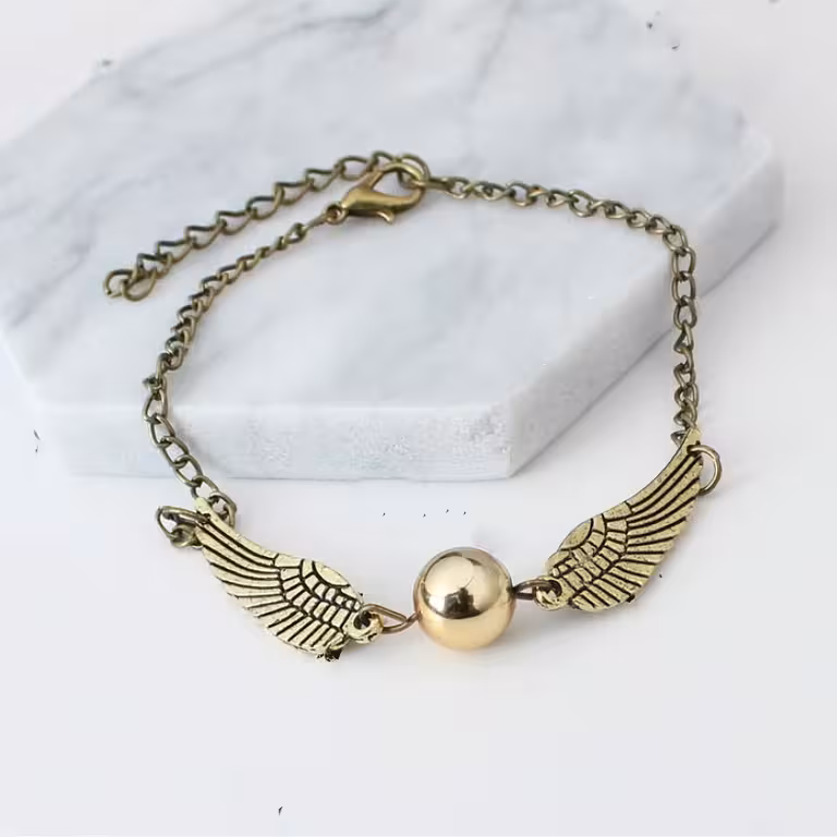 Βραχιόλι Harry Potter Golden Snitch & Deathly Hallows – Χρυσό/Ασημένιο, μαγικό δώρο για Fans