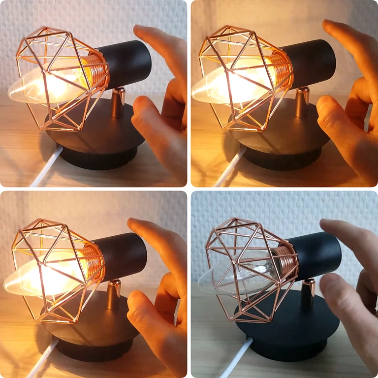 Απεικόνιση κύκλου ρύθμισης φωτεινότητας Διάγραμμα που δείχνει κύκλο ρύθμισης: OFF → ON → BRIGHTER → MAX → OFF