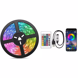 LED Ταινία RGB 10m με USB, Bluetooth, Τηλεχειριστήριο και Παιχνίδι Φωτός με Μουσική για TV και Διακόσμηση