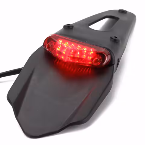 Πίσω Φτερό Moto με LED Φως – Προστατευτικό Τελείωμα Enduro, Motocross, Off-Road