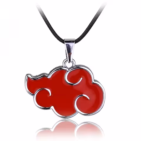Αλυσίδα Μενταγιόν Naruto Cosplay Akatsuki Red Cloud – Κοσμήματα Anime Otaku Sharingan
