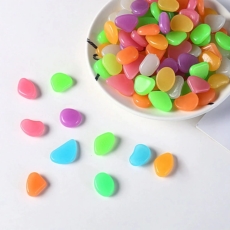 Διακοσμητικό πακέτο με 100 φωσφοριζόμενες πέτρες