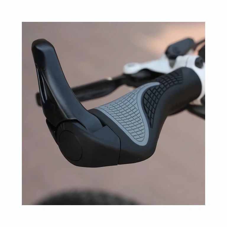 Μαύρα grip ποδηλάτου με καουτσούκ στήριξης Απλές και αποτελεσματικές λαβές για αστικά ή βουνίσια ποδήλατα