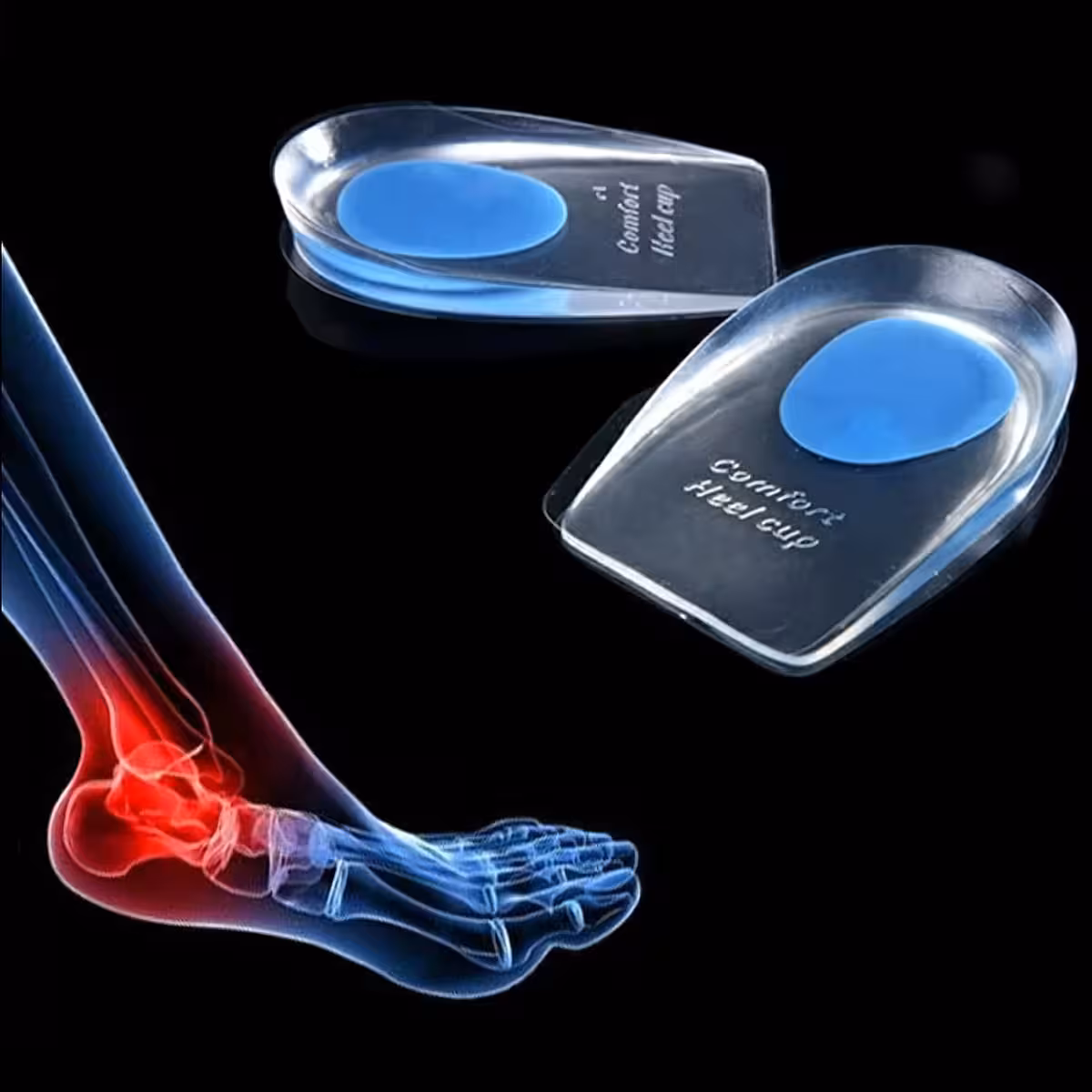 Γέλη πάτοι για υποστήριξη πτέρνας και μείωση πόνου