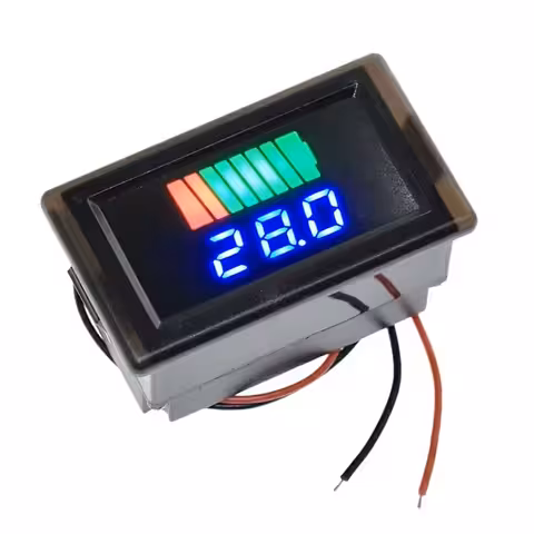 Ενδείκτης Κατάστασης Μπαταρίας 12V 24V 48V 60V 72V – LED Volt Meter Αυτοκινήτου, Moto, Ποδηλάτου, Σκούτερ