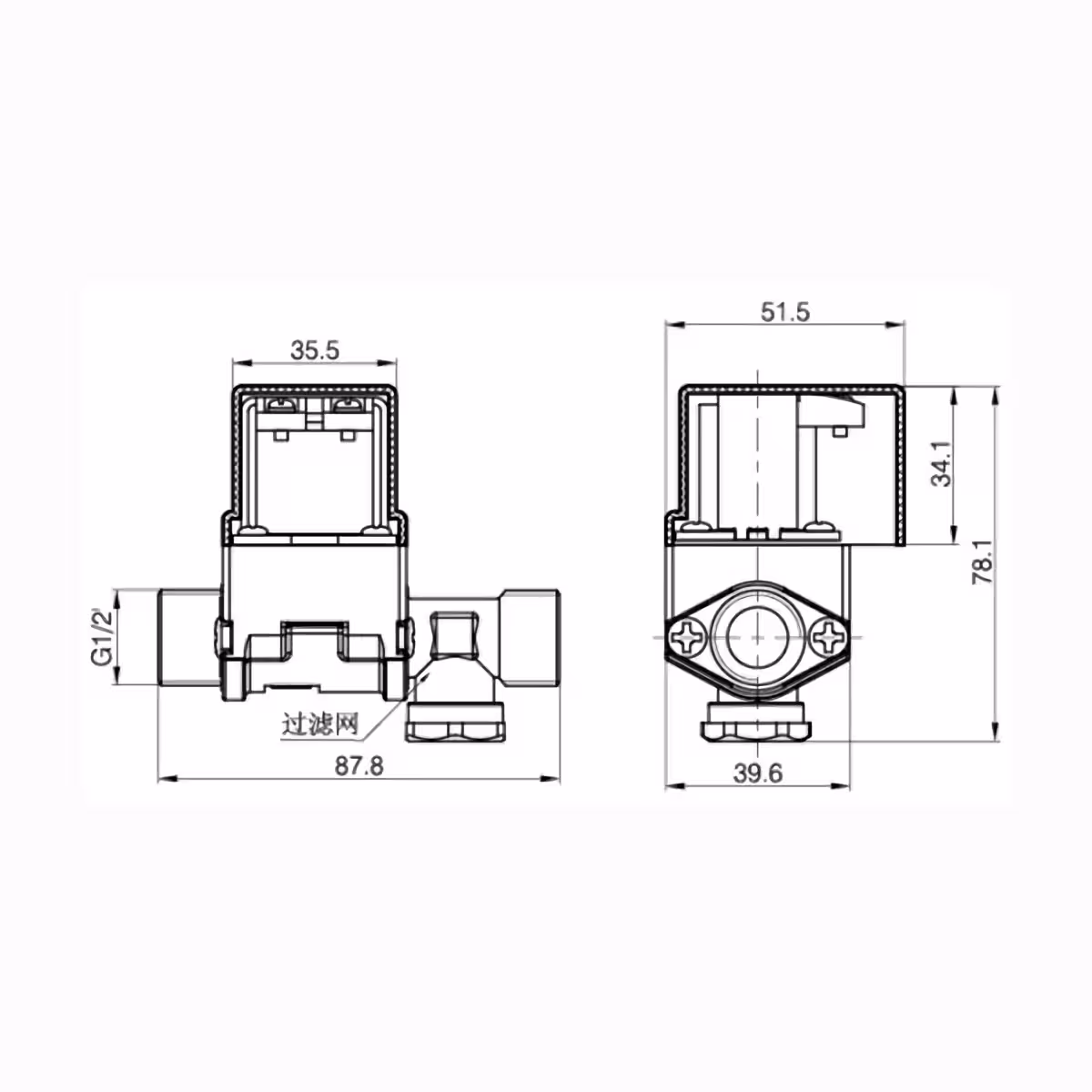 Ηλεκτροβαλβίδα solenoid 12V κανονικά κλειστή με αφαιρούμενο φίλτρο και προστατευτικό καπάκι