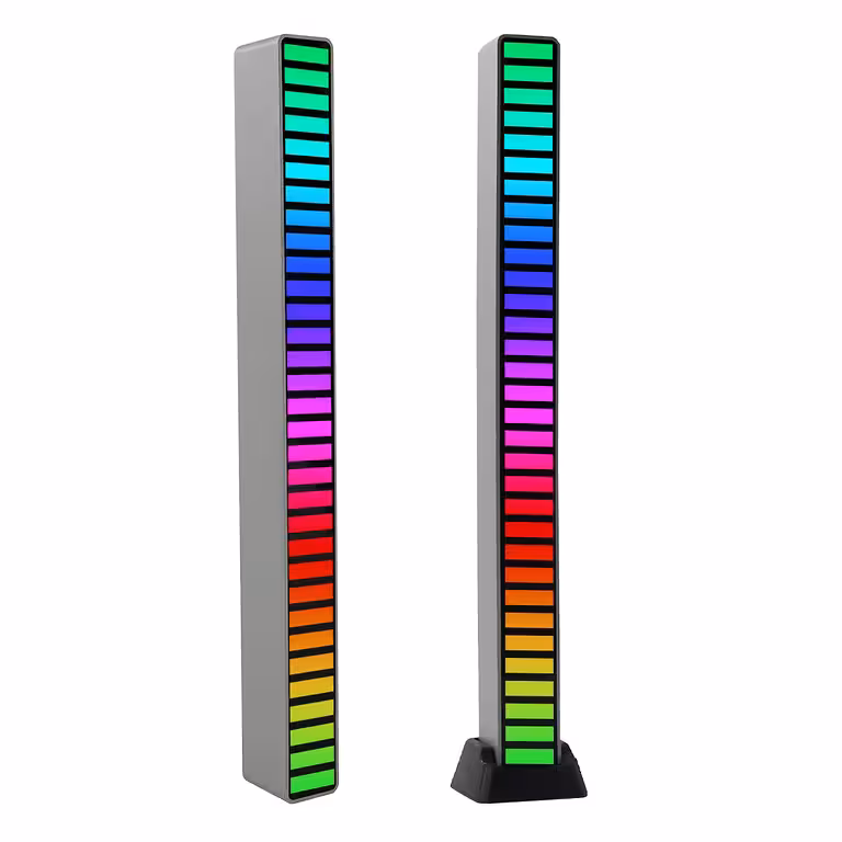 Μπάρα LED RGB με Ενεργοποίηση από Ήχο – VU Μέτρο Φωτισμού Μουσικής, 32 LED, USB-C, Εντυπωσιακά Εφέ
