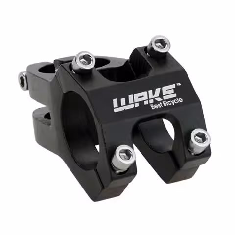 Σύντομος Σωλήνας Τιμονιού Ποδηλάτου MTB – WAKE 31.8 mm Αλουμίνιο, Μαύρο