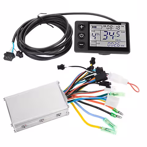 Σετ Controller + Οθόνη S866 για Ηλεκτρικό Ποδήλατο 24V / 36V / 48V – 250W / 350W