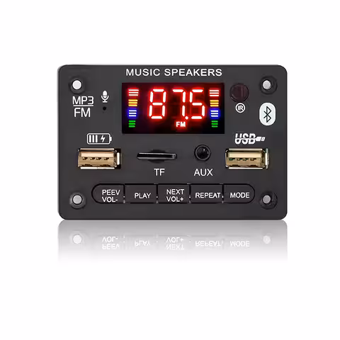 Module Audio Bluetooth 5.0 με Ραδιόφωνο FM, MP3 και Ενισχυτή Stereo 2x40W 5V/12V