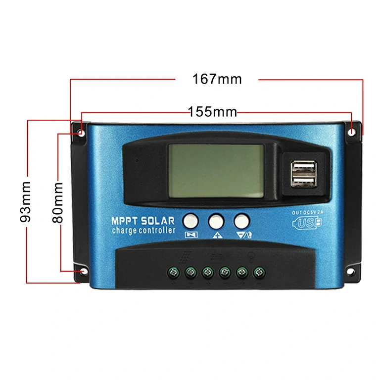 Ελεγκτής ηλιακός 100A με συμπαγή σχεδίαση Ρυθμιστής φόρτισης για ηλιακά συστήματα μικρών διαστάσεων