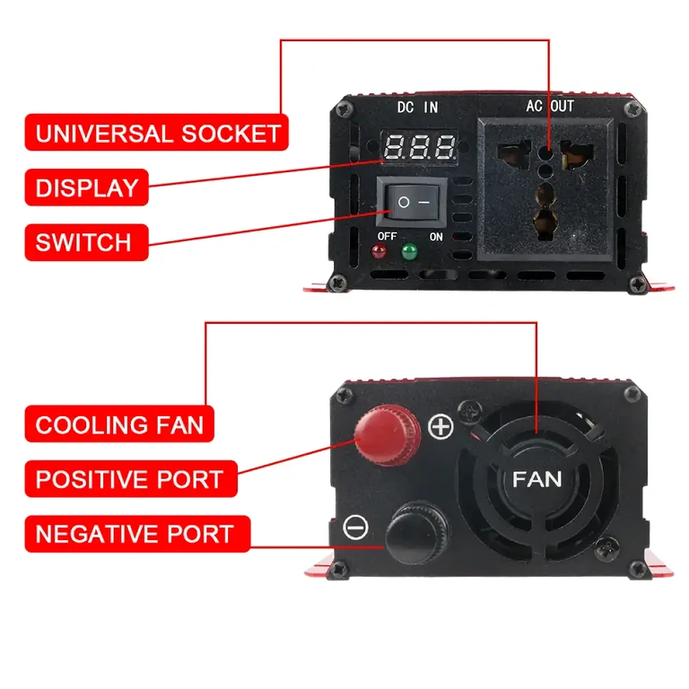 Μετατροπέας 800W καθαρού ημιτονοειδούς κύματος Υψηλής ποιότητας μετατροπέας για ευαίσθητες ηλεκτρικές συσκευές