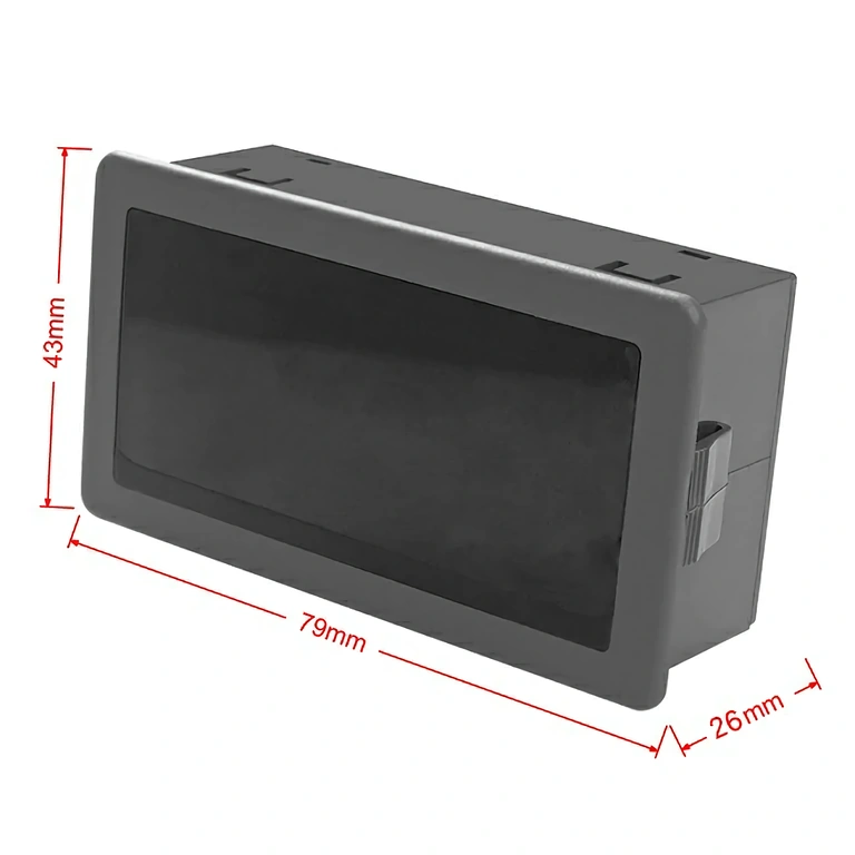 Εικόνα με εξωτερικές διαστάσεις ηλεκτρονικού ταχομέτρου