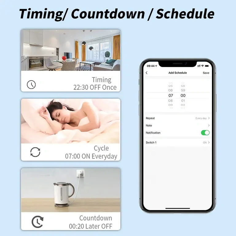 Έξυπνη πρίζα με δυνατότητα προγραμματισμού για αυτοματοποιημένο έλεγχο