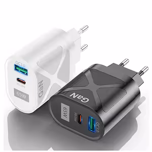 Φορτιστής Τηλεφώνου και Tablet 65W GaN USB-C & USB-A – Fast Charger PD QC για iPhone, Samsung, Android