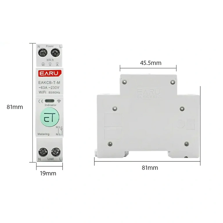 Μετρητής ηλεκτρικού με καπάκι ασφαλείας Πλευρική όψη ηλεκτρικού μετρητή με προστασία ακροδεκτών
