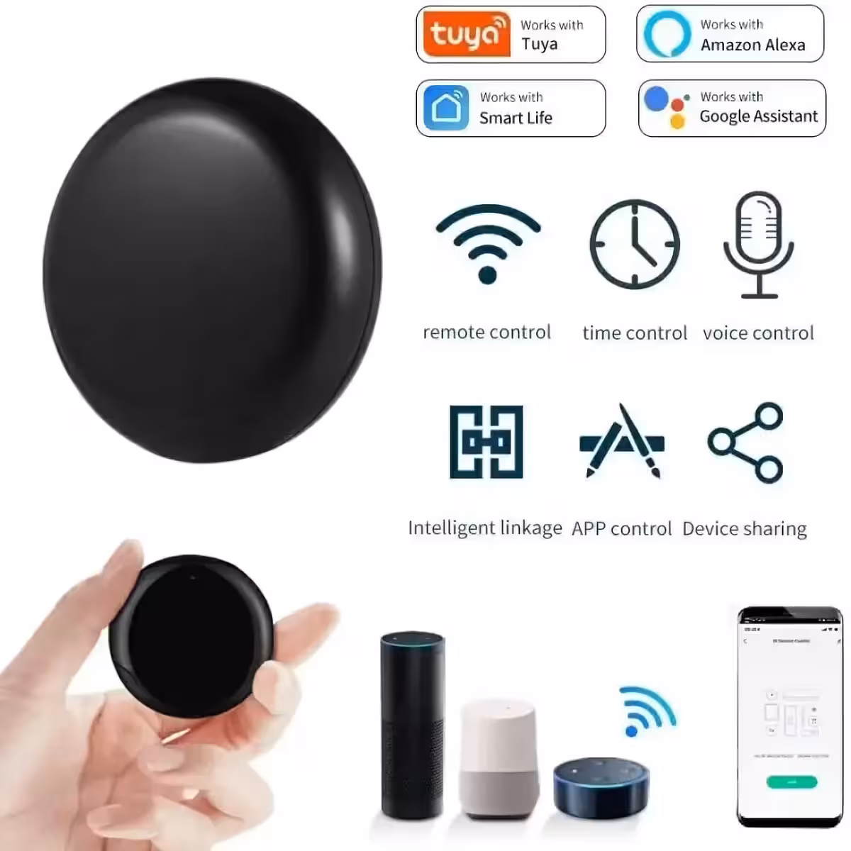 Smart τηλεχειριστήριο με φωνητικές εντολές Google Assistant και Alexa