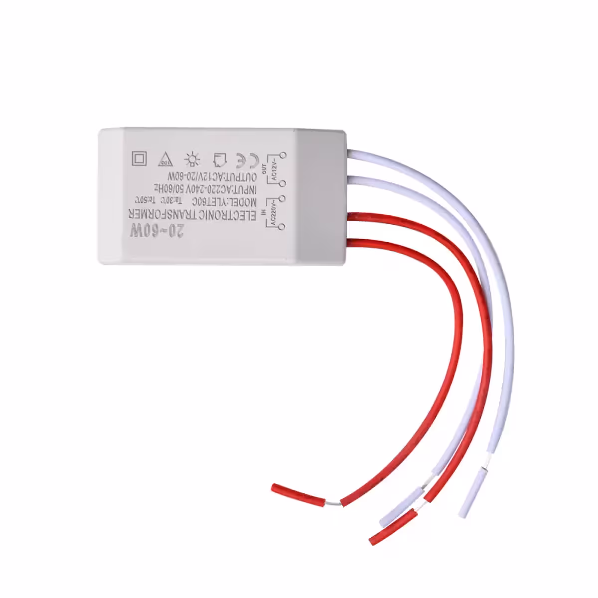 Μετασχηματιστής ισχύος 20–60W για φωτισμό