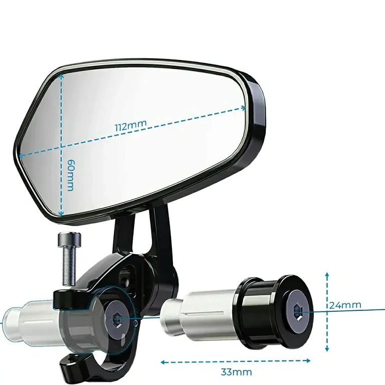 Σπορ καθρέφτες για ποδήλατα και πατίνια Καθρέφτες με σπορ εμφάνιση, τοποθετούνται κάτω από τιμόνι