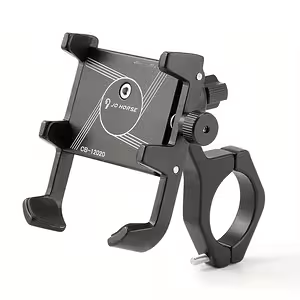 Ρυθμιζόμενη Βάση Τηλεφώνου για Μοτοσικλέτα, Ποδήλατο, Ηλεκτρικό Σκούτερ και ATV – Μαύρο Αλουμίνιο