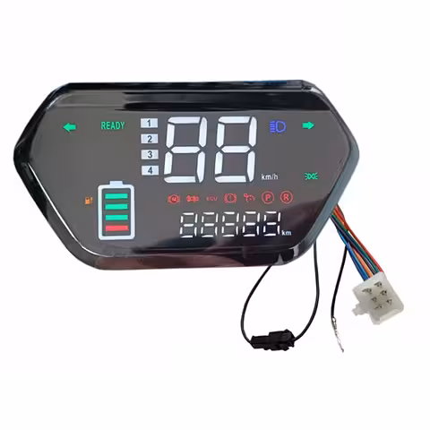 Ψηφιακή Οθόνη LCD Ταμπλό για Σκούτερ, Ποδήλατο, Ηλεκτρικό Σκούτερ, Harley και CityCoco – Συμβατό 48V, 60V, 72V