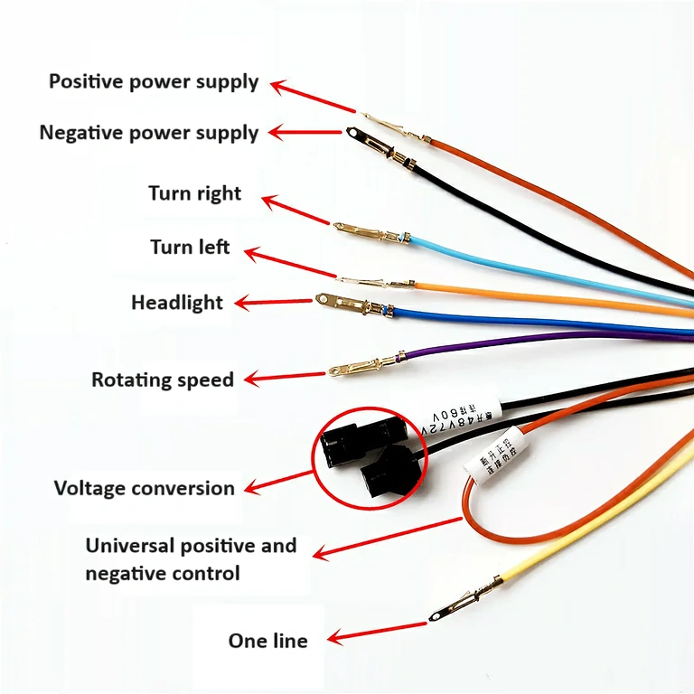 Οθόνη LCD με καλώδια σύνδεσης περιλαμβανόμενα Συνδέσεις και καλώδια για την εγκατάσταση της οθόνης στο σκούτερ