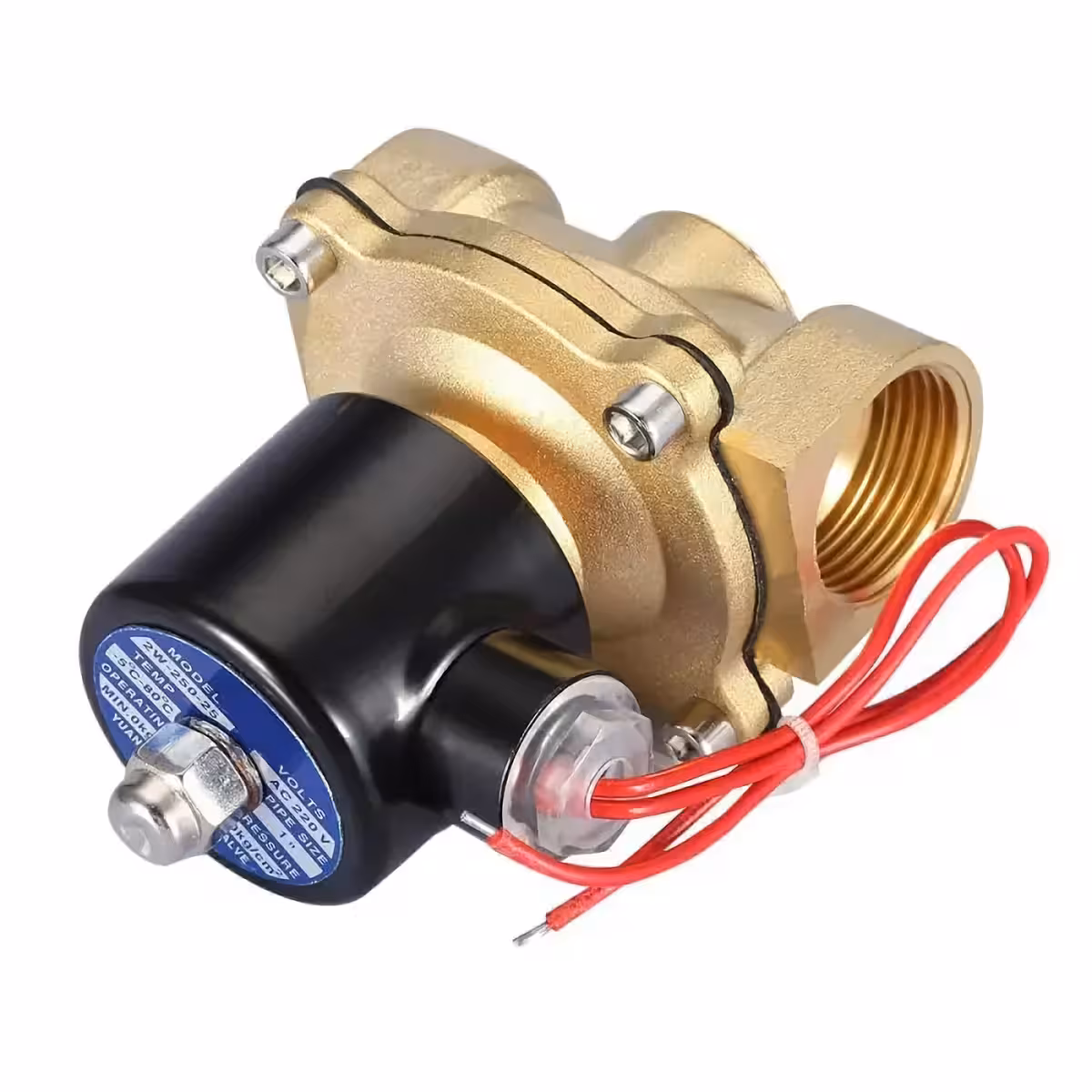 Ηλεκτροβαλβίδα κανονικά κλειστή, ανοίγει με τροφοδοσία 220V