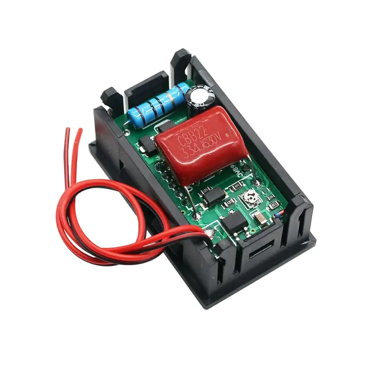 Πίσω όψη ηλεκτρονικών εξαρτημάτων ψηφιακού βολτομέτρου