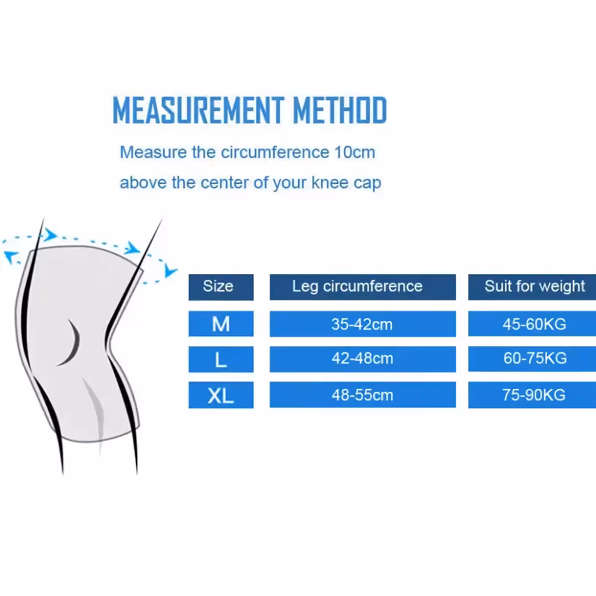 Επιγονατίδα διαθέσιμη σε μεγέθη M, L και XL, για διάφορες περιφέρειες