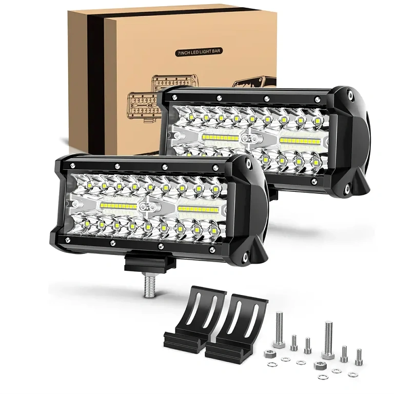 LED BAR προβολείς με 24000 λούμεν, τάση 12–24V, καθαρό φως, μαύρο περίβλημα