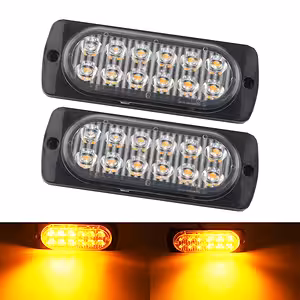 Κίτρινα LED Stroboscopes Auto 12V–24V – Επαγγελματικά Flash για Γρίλια, Εμπρός Μπάρα, Φορτηγό, ATV, Αυτοκίνητο