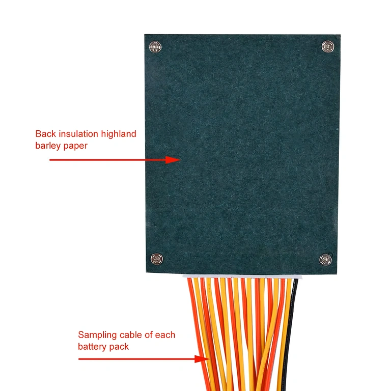 Εικόνα με την πίσω πλευρά της πλακέτας BMS 16S 60V 40A
