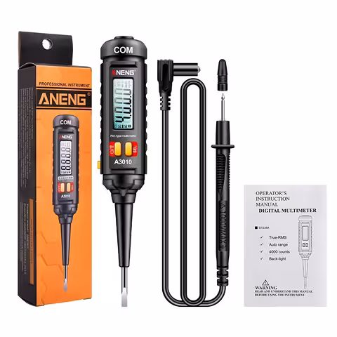 Ψηφιακός Tester Τάσης 12V 24V 220V – Αυτόματο Πολυμέτρο Στυλό με Επαγγελματική Οθόνη και NCV
