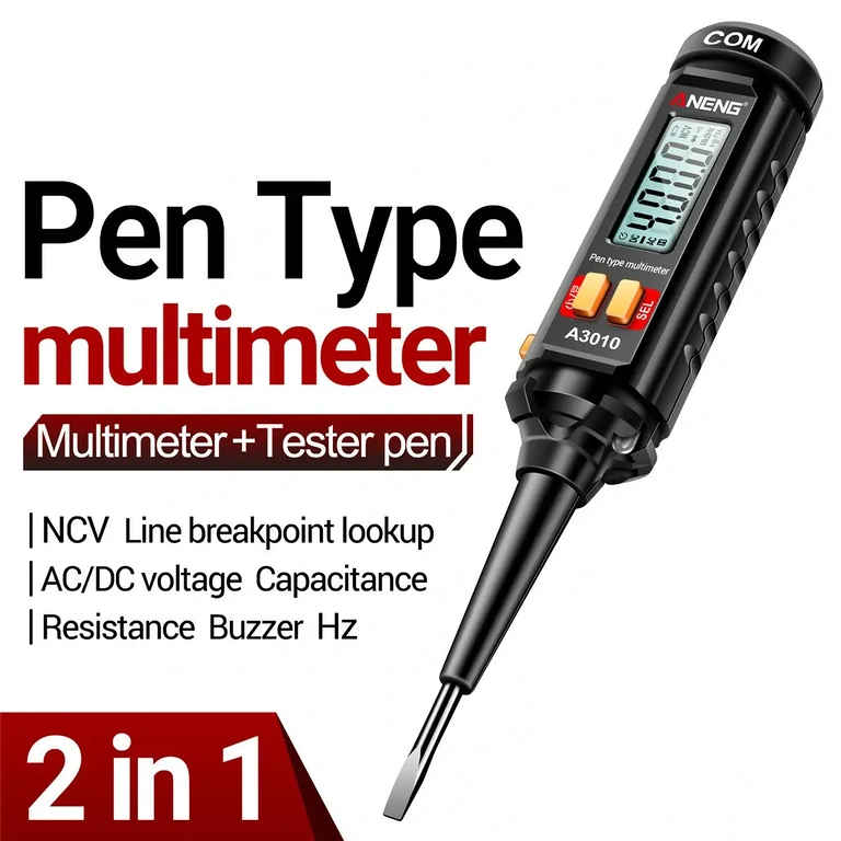 Λειτουργία NCV – ανίχνευση τάσης χωρίς επαφή Δοκιμαστής τάσης με λειτουργία NCV για ανίχνευση χωρίς επαφή