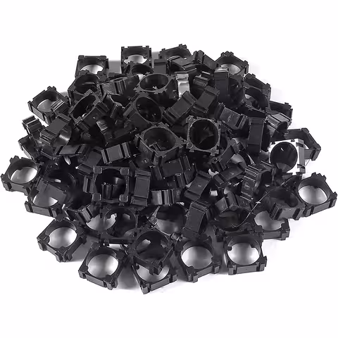 Σετ 100 Modular Βάσεων για Κύτταρα Li-Ion 18650 – Κλιπ Στήριξης ABS για Τράπεζα Μπαταριών