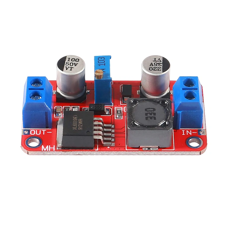 Module XL6019 DC-DC Boost Converter – πλευρική όψη Πλευρική όψη της μονάδας XL6019, για παρατήρηση διαστάσεων και δομής